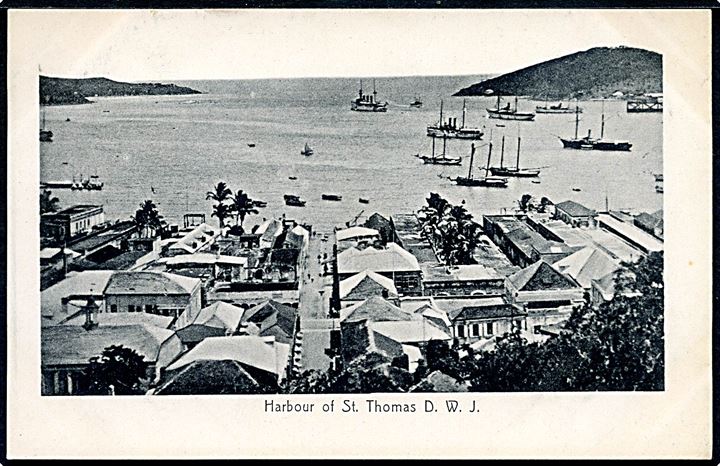 D.V.I., St. Thomas, havn med skibe. Reinicke & Rubin u/no.