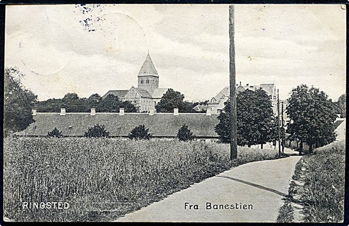 5 øre Fr. VIII på brevkort fra Hostrup annulleret med stjernestempel NORDENSKOV og sidestemplet Varde d. 22.2.1912 til København.