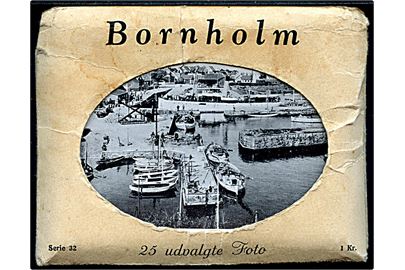 Bornholm. Mappe med 25 foto (7x9cm). C.B. Rønne serie no. 32.