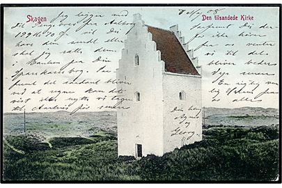 Skagen. Den tilsandede kirke. W.K.F. no. 4302.