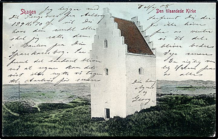 Skagen. Den tilsandede kirke. W.K.F. no. 4302.