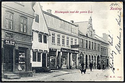 Kolding. Klostergade med det gamle hus. W.K.F. no. 1140. Har været opklæbet.