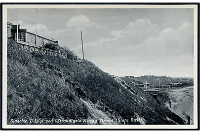 Slagelse. Udsigt ved Strandlyst, Næsby Strand (Store Bælt). Herm. L. Demuth's Boghandel no. 10593.