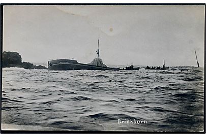Brinkburn, S/S, vrag af britisk dampskib som forliste ved Maiden Bower Rocks, Scilly i 1895. 