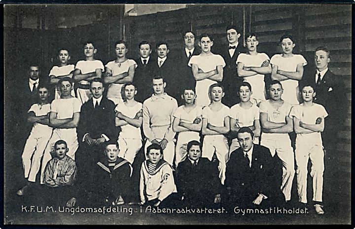 Købh., K.F.U.M.'s ungdomsafdeling gymnastikhold i Aabenraakvarteret. K.F.U.M. no. 35295.