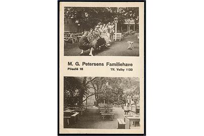 Købh., Valby, Pileallé 16 med M. G. Petersens Familiehave. Atelier Parisienne.