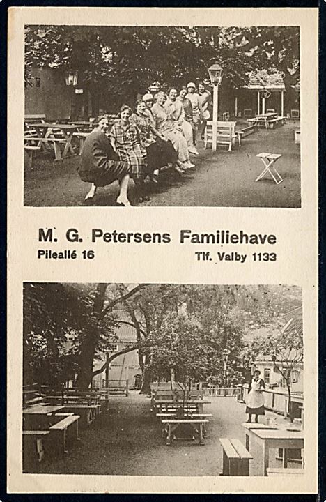 Købh., Valby, Pileallé 16 med M. G. Petersens Familiehave. Atelier Parisienne.