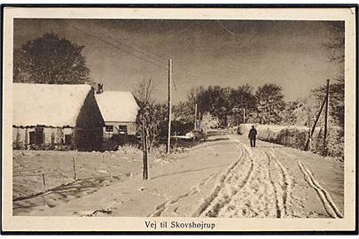 Skovshøjrup ved Brenderup i sne. Stenders no. 60726.