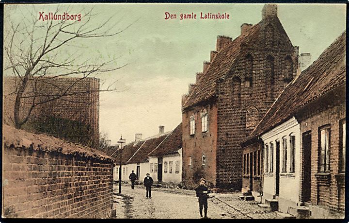 Kalundborg, den gamle Latinskole. Warburg no. 4056.