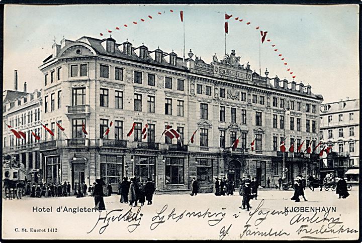 Købh., Hotel d'Angleterre. Stenders no. 1412.