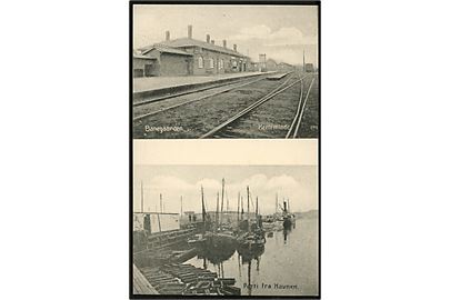 Kerteminde. Banegaarden og Havnen. No. 2713.