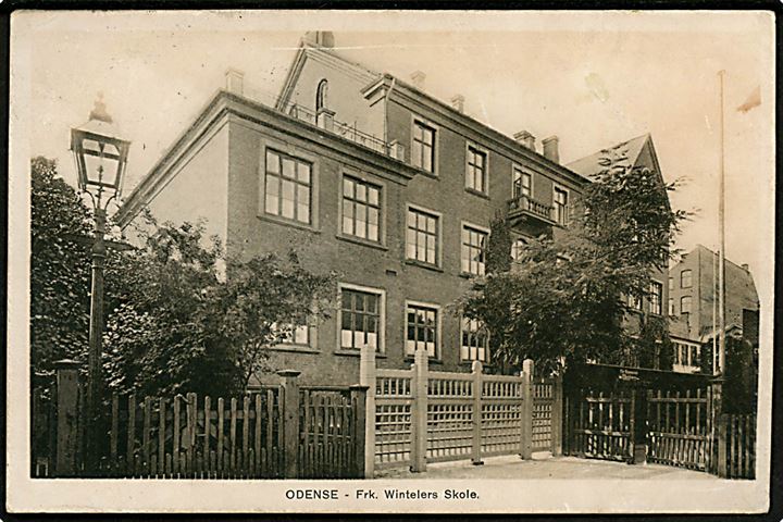 Odense. Fr. Wintelers Skole, Kloster vej 8 (nedrevet). Einer O. Kull, Hamburg u/no. 