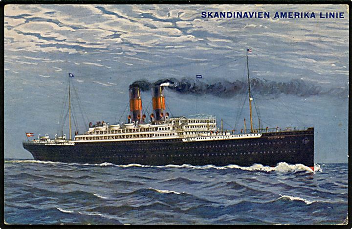 Frederik VIII, S/S, Skandinavien Amerika Linie. D.R.A. u/no.