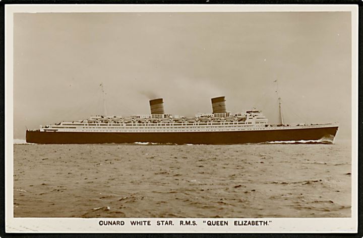 Queen Elizabeth, M/S, Cunard White Star Line.
