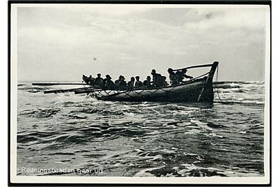 Vestkysten. Redningsbaaden går ud. Stenders no. 67710.