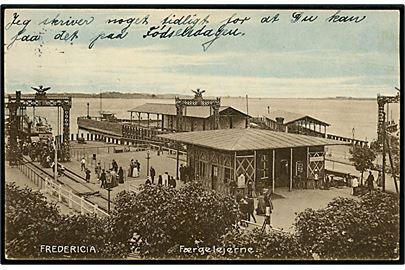 Fredericia. Ved Færgelejerne. Banegaards Kiosken no. 13131.