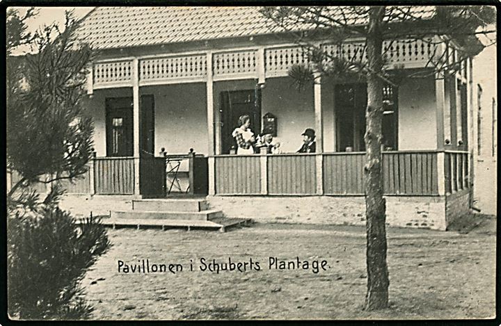 Ringkjøbing, Pavillonen i Schuberts Plantage. N. P. Holm no. 6242.