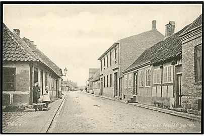 Rønne, Østergade med Alderdomshjem. Colberg u/no.