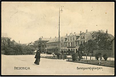 Fredericia, Banegaardspladsen. Stenders no. 1718.