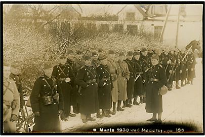 Soldater på vintermanøvre ved Haderslev marts 1930. Fotokort u/no.