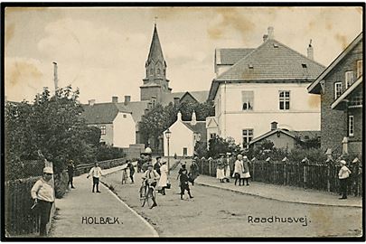 Holbæk. Raadhusvej. Stenders no. 12694. Plettet!