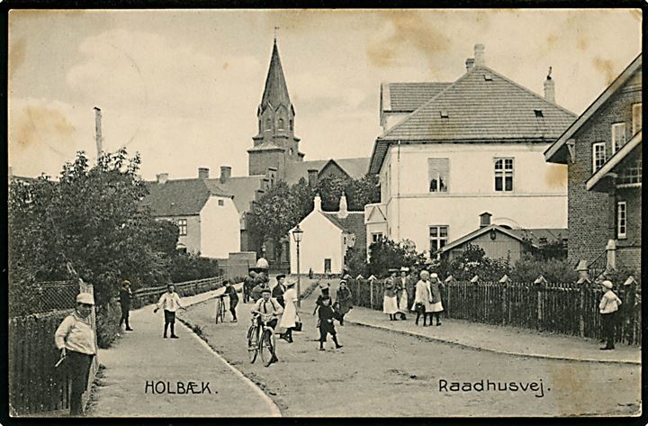 Holbæk. Raadhusvej. Stenders no. 12694. Plettet!