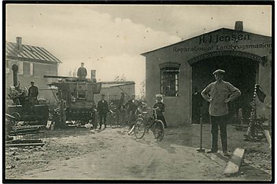 Bornholm. Aakirkeby. H. J. Jensen - Reparation af Landbrugsmaskiner. U/no. 