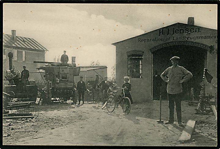 Bornholm. Aakirkeby. H. J. Jensen - Reparation af Landbrugsmaskiner. U/no. 