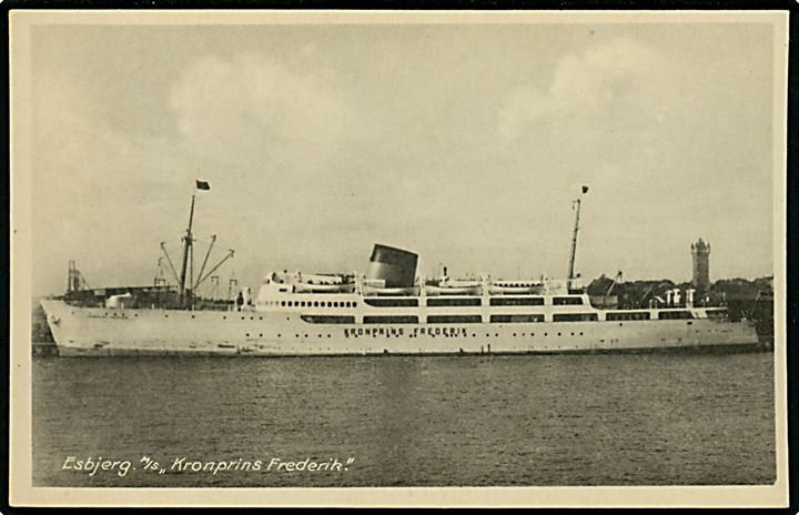 Kronprins Frederik, M/S, DFDS Englandsbåd i Esbjerg. Banegaardskiosken no. 1435.