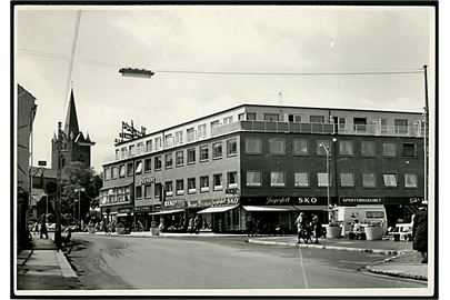 Slagelse, Østerport. Fotografi ca. 12x17 cm. Forlæg til fremstilling af postkort fra Robert Olsens Kunstforlag. 