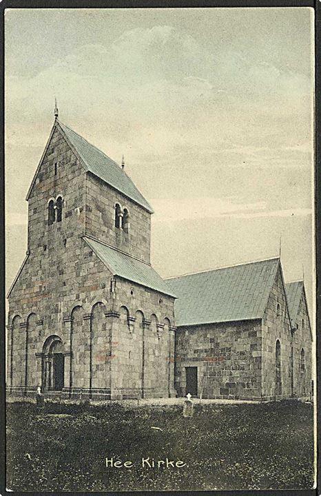 Hee Kirke. Stenders no. 6730. Kortet har været opklæbet.