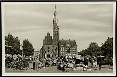 Odense. Albani torv. Fotokort Stoffer foto no. U 16. 