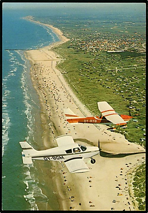 Løkken Rundflyvning med Piper Cherokee OY-BGM og Cessna Skyhawk OY-RYB. FM no. 74171.