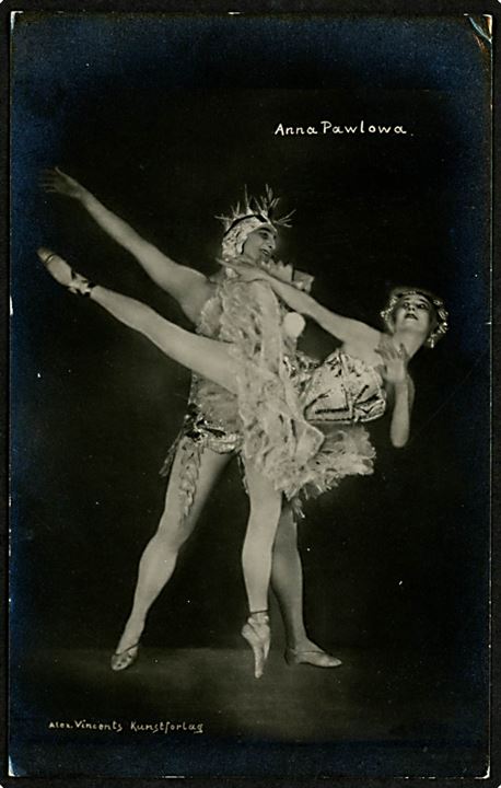 Anna Pawlowa. Russisk Balletdanser som i 1927 modtog den danske orden Ingenio et arti. Fotokort A. Vincent u/no. 