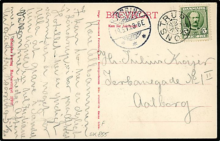 Lønstrup, Linnemanns Hotel. Stenders no. 17992. Annulleret med stjernestempel LØNSTRUP og sidestemplet Hjørring d. 19.5.1910 til Aalborg.