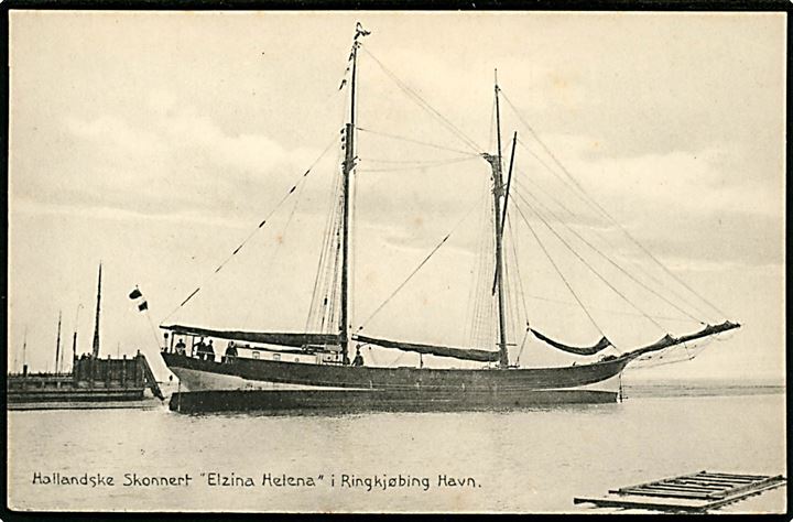 Ringkøbing, hollandsk skonnert Elzina Helena. N. P. Holm no. 28729.