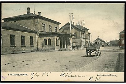 Frederikshavn, jernbanestation. P. Alstrup no. 2078.