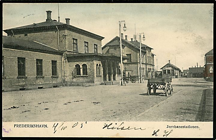 Frederikshavn, jernbanestation. P. Alstrup no. 2078.