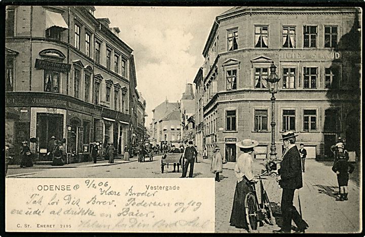 Odense. Vestergade. Stenders no. 2195.