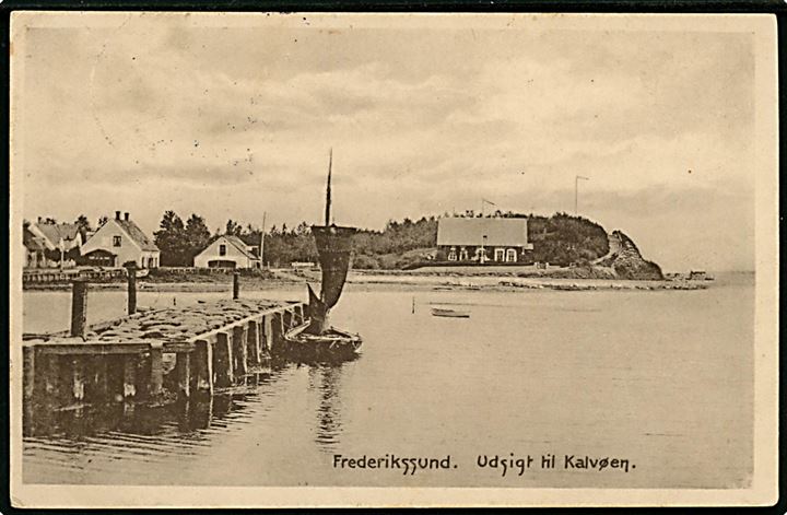 Frederikssund. Udsigt til Kalvøen. J.J. Ebbesen no. 20786.