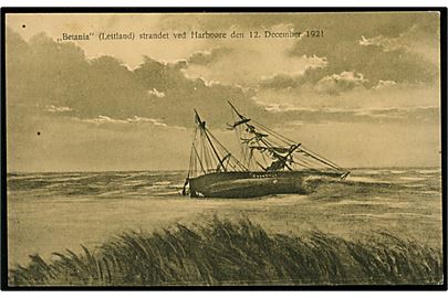 Betania (Letland) strandet ved Harboøre d. 12.12.1921. Harboøre Papirhandel no. 4471 22.