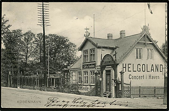 Købh., Café og Conditori Helgoland. Stenders no. 3240.