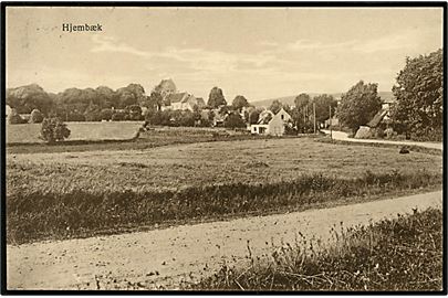 Hjelmbæk ved Jyderup. Fotograf S. Bay Asnæs u/no. Frankeret med 10 øre Bølgelinie annulleret med brotype IIIb Jyderup d. 27.7.1929.