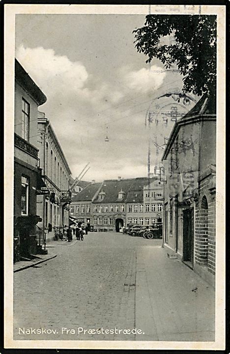 Nakskov, udsigt fra Præstestræde. Stenders no. Nakskov no. 220.