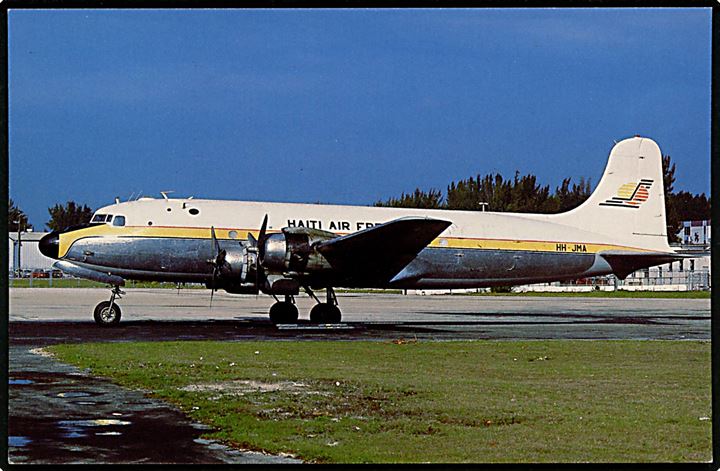 Douglas DC4/C54 Skymaster HH-JMA fra Haiti Air Freight i Miami, USA 1989.