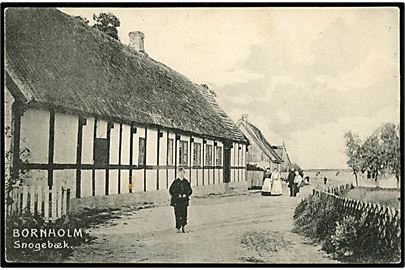 Snogebæk, gadeparti. P. Alstrup no. 7743.