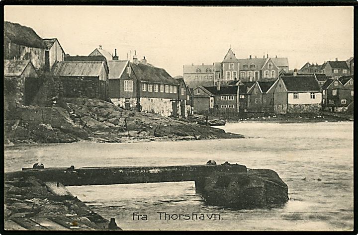 Thorshavn, havneparti. Z. Heinesen no. 3243.