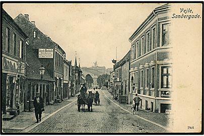 Vejle. Søndergade med hestevogne. No. 2901.