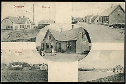 Ormslev/Skibby med Mejeriet, Brugsforeningen mm. J.J.N. no. 4236.