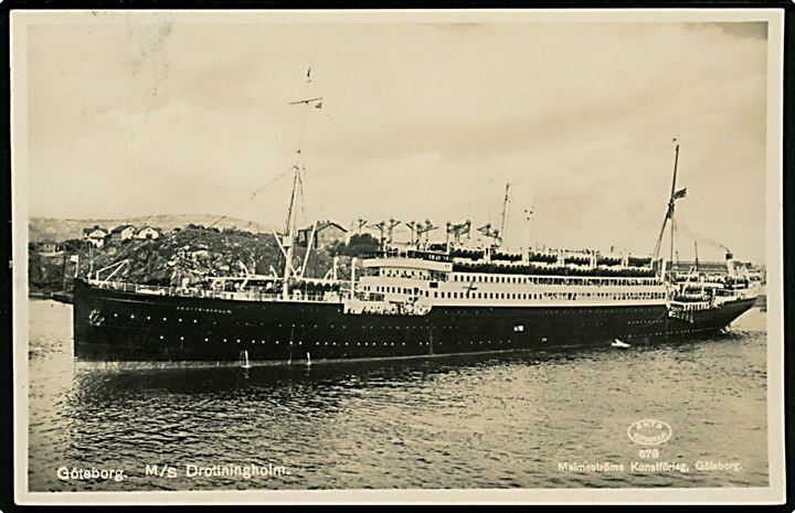 Drottningholm, M/S, Svensk Amerika Linie. Malmeström no. 676.